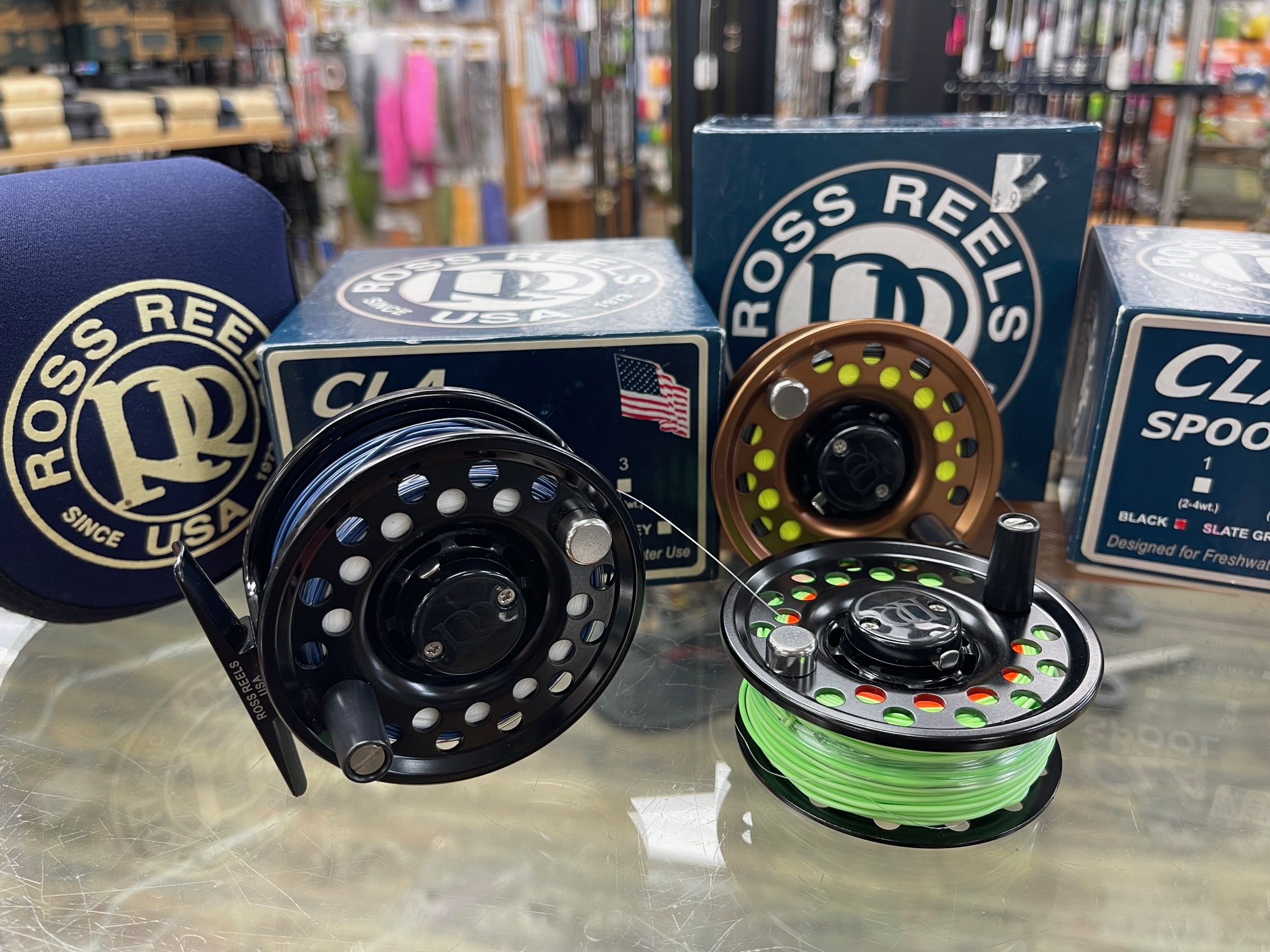 Ross CLA 2 Fly Reel w/ 2 Spare Spools - Lightly Used - Comes with 3 almost new Fly Lines